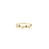 Ruby & Diamond Wave Ring