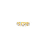 Up & Down Pear Diamond Half Band