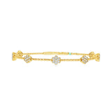 Diamond Flower Flexi Bangle