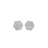 Diamond Baguette Flower earrings