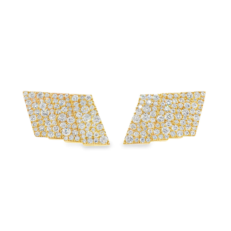 Yellow Gold & Diamond Statement Earrings