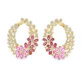 Pink Sapphire & Diamond Statement Earrings