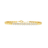 Round Bezel Diamond & Gold Bracelet