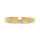 Italian Flex Bangle With Diamond Stations