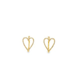 Pave Open Heart Huggies