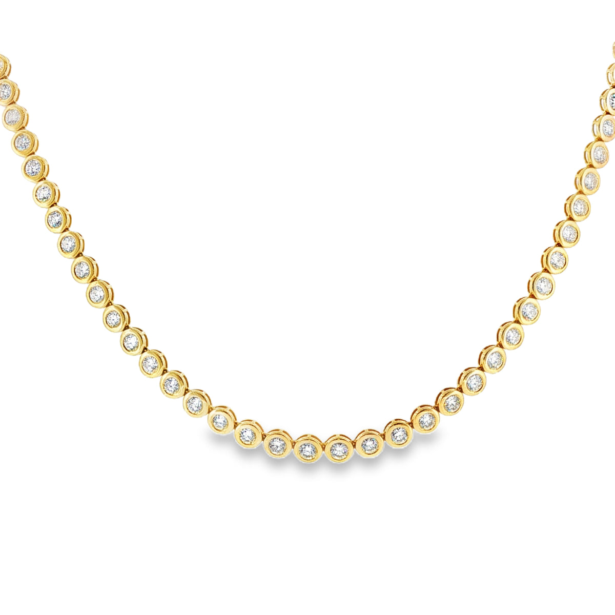 Bezel Diamond Tennis Necklace
