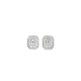Baguette Diamond Studs WG