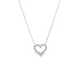 Diamond Open Heart Necklace- WG