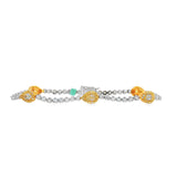 Tennis Bracelet wth Yellow Diamond Pears