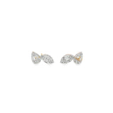 Diamond Two Stone Earrings