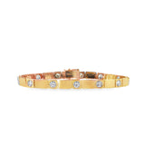 Gold Bracelet With Diamond Stations