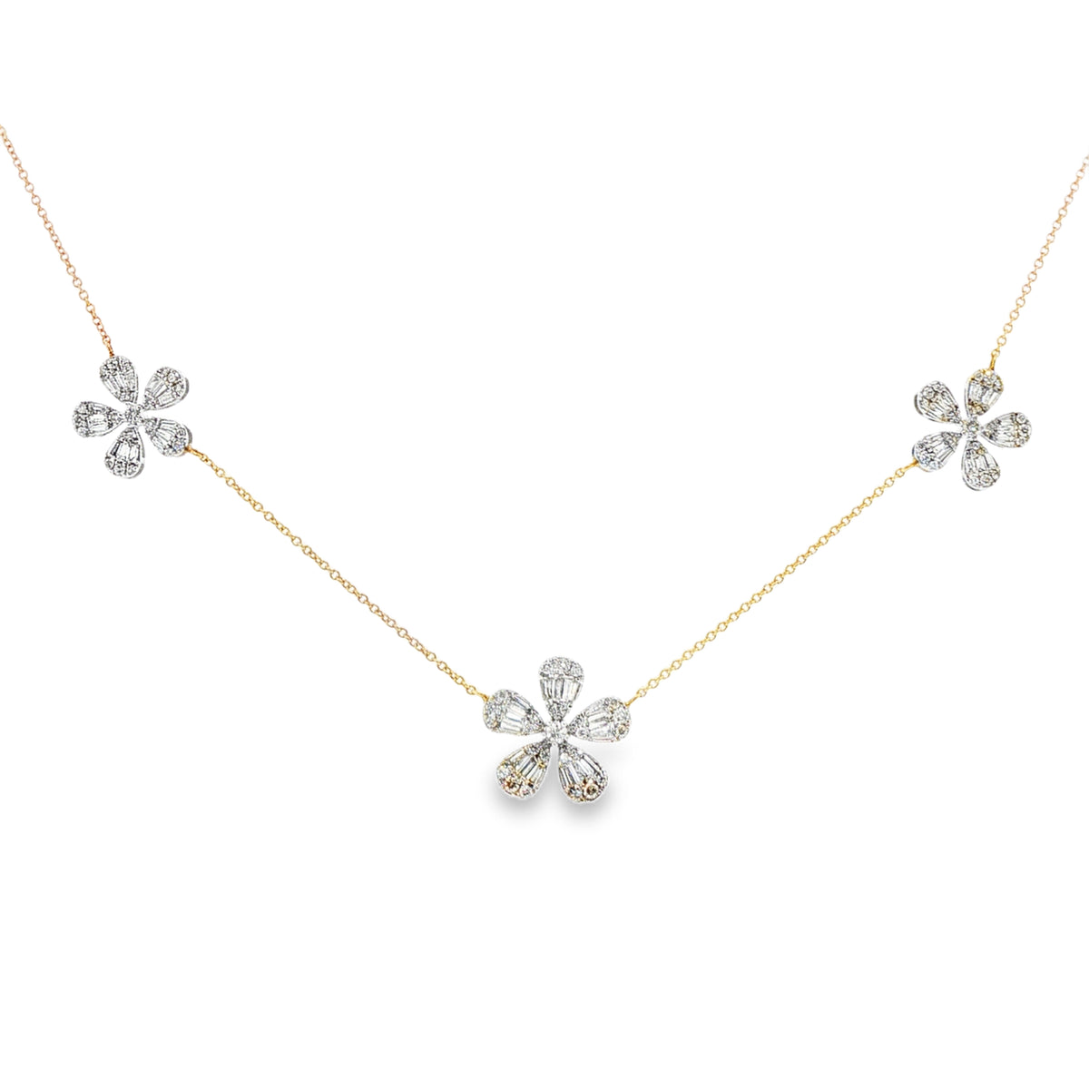 Triple Flower Necklace