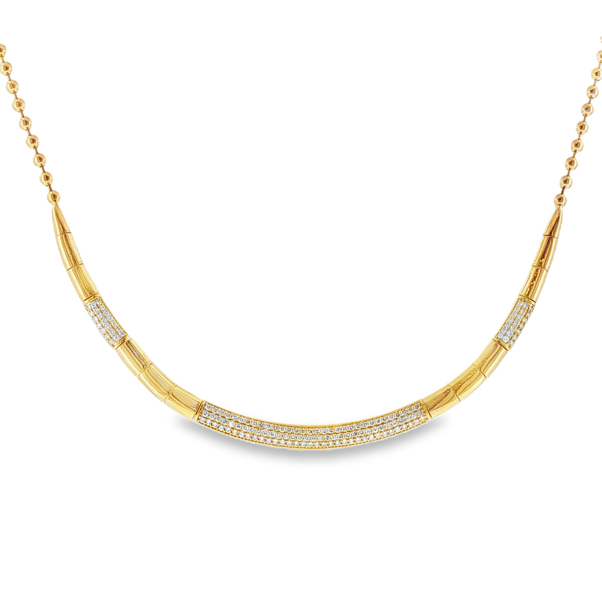 Ball Chain Gold Bar Choker