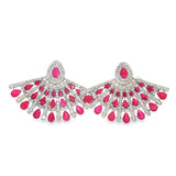 Ruby Statement Fan Earrings