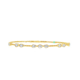 Pear Bezel Flexi Bangle