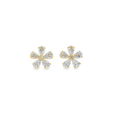 Diamond Flower Studs- YG