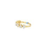 Up & Down Pear Diamond Half Band