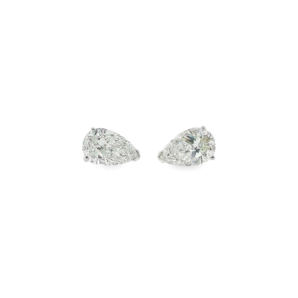 Lab Diamond Pear Studs 4 Ct