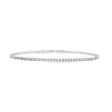 Skinny Diamond Flex Bangle- WG