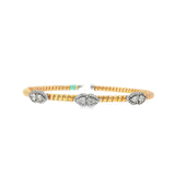 Thin Italian Flex Bracelet With Diamond Stations