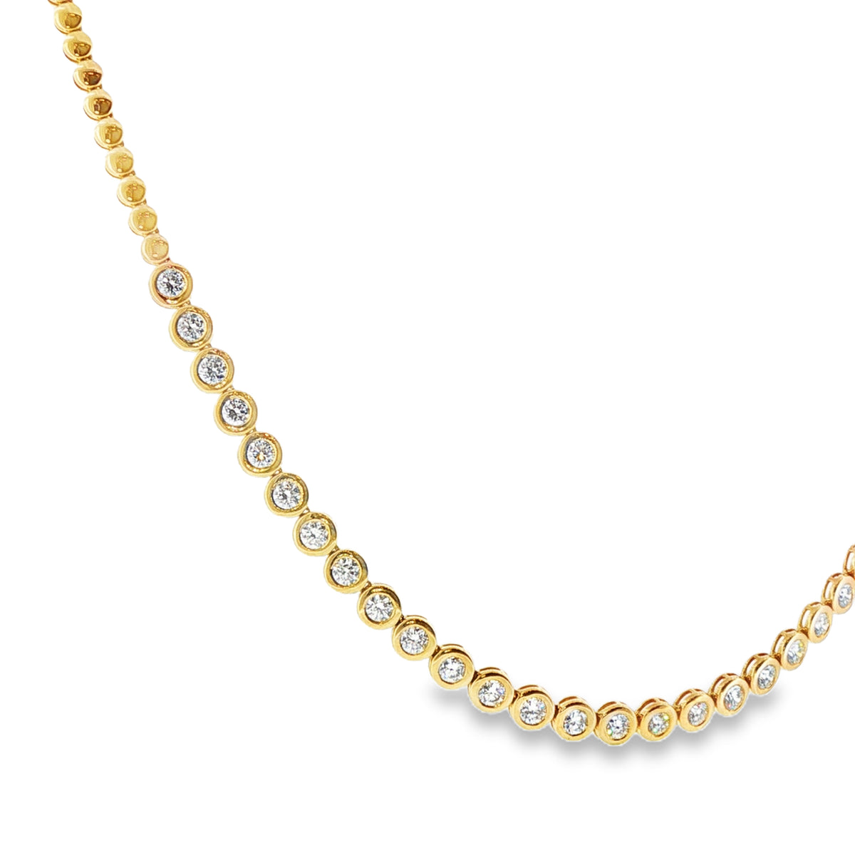 Bezel Diamond Tennis Necklace