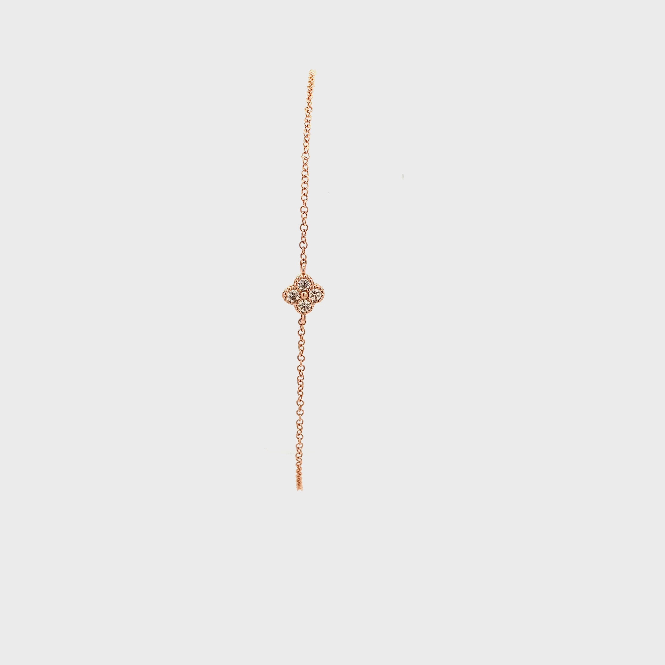 Dainty Clover Bracelet RG PK Hart Fine Jewelry
