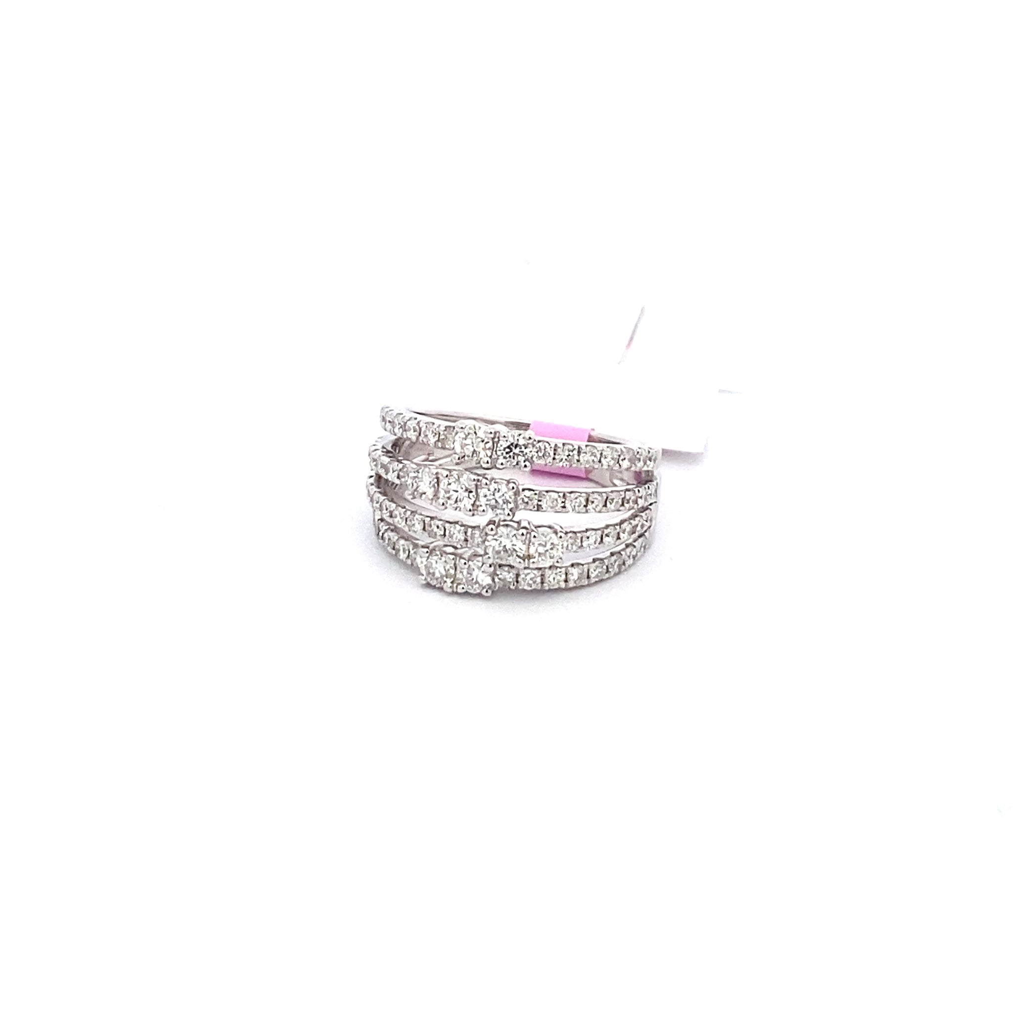 White Gold Four Layer Ring
