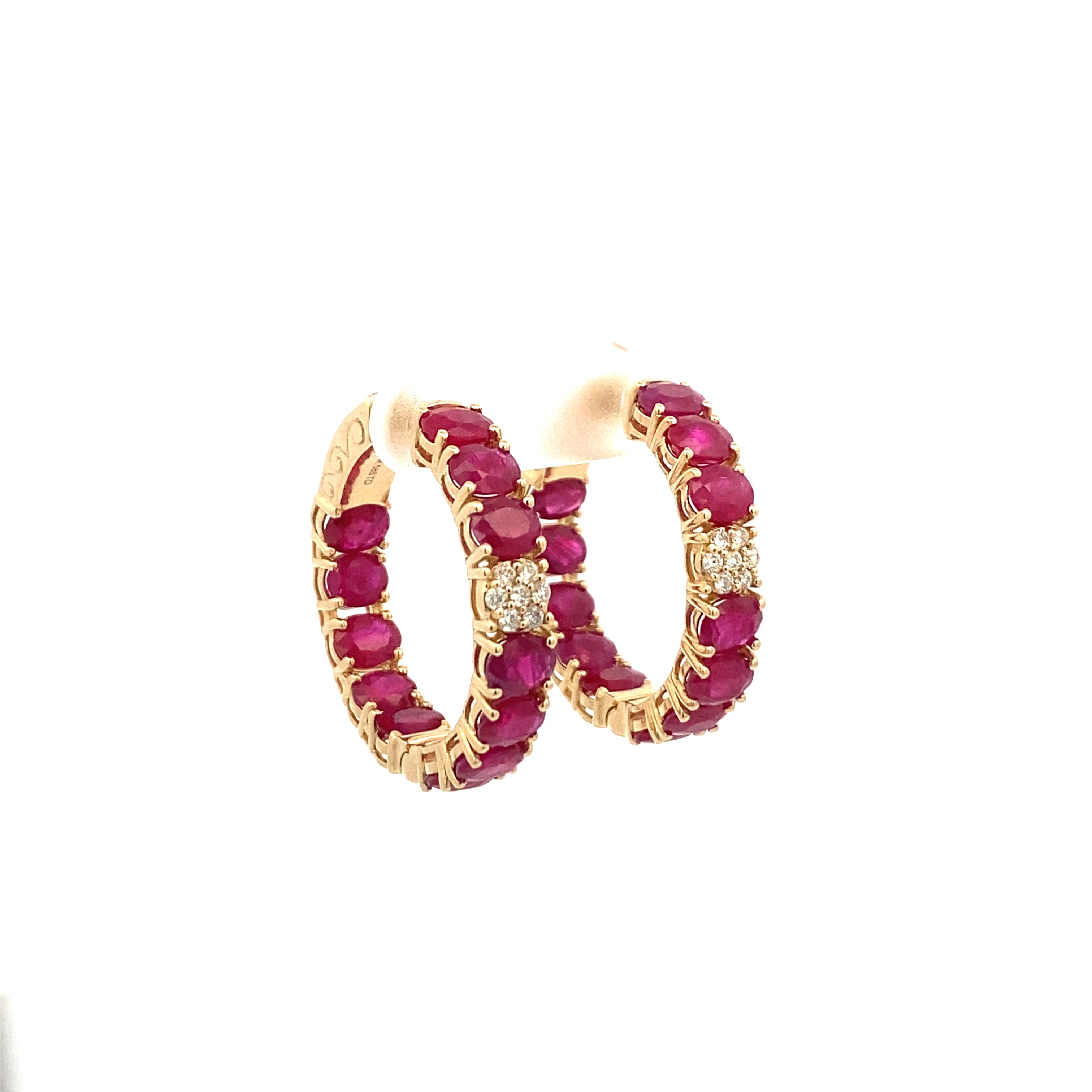 1 Inch Ruby 1 inch Ruby Hoops – PK Hart Fine Jewelry