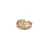 Yellow Gold Four Layer Ring