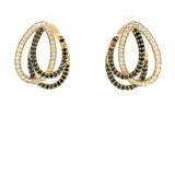 Black Diamond/Diamond Interlacing Earrings