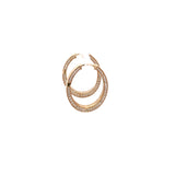 Yellow Gold  Hoops with Diamonds on Sides
