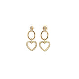 Hanging Heart Link Earrings