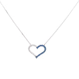 Blue sapphire heart necklace